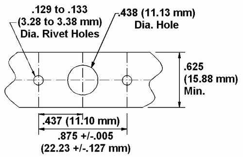 Rivet-In receptacle Support Preparation Drawing