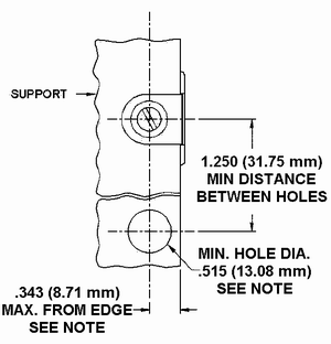 Slip-On Receptacle Installation Drawing