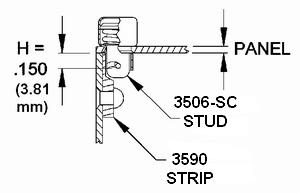 3506-SC Stud Parts Selection Drawing