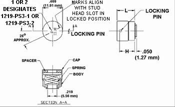 Sealed Rear Press-In Receptacle Dimension Drawing